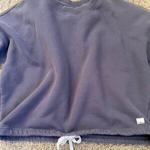 Vuori Grey Crewneck Tie Bottom Sweatshirt